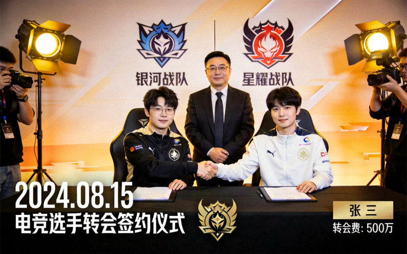 电竞战队选手转会签约现场新闻图片